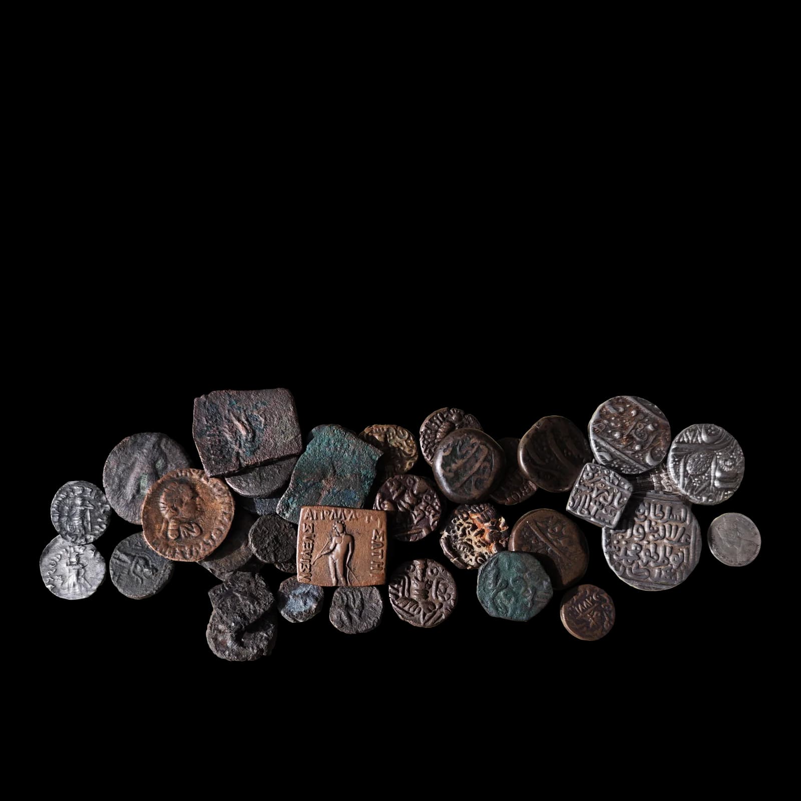 Collection of antique Kashmiri coins