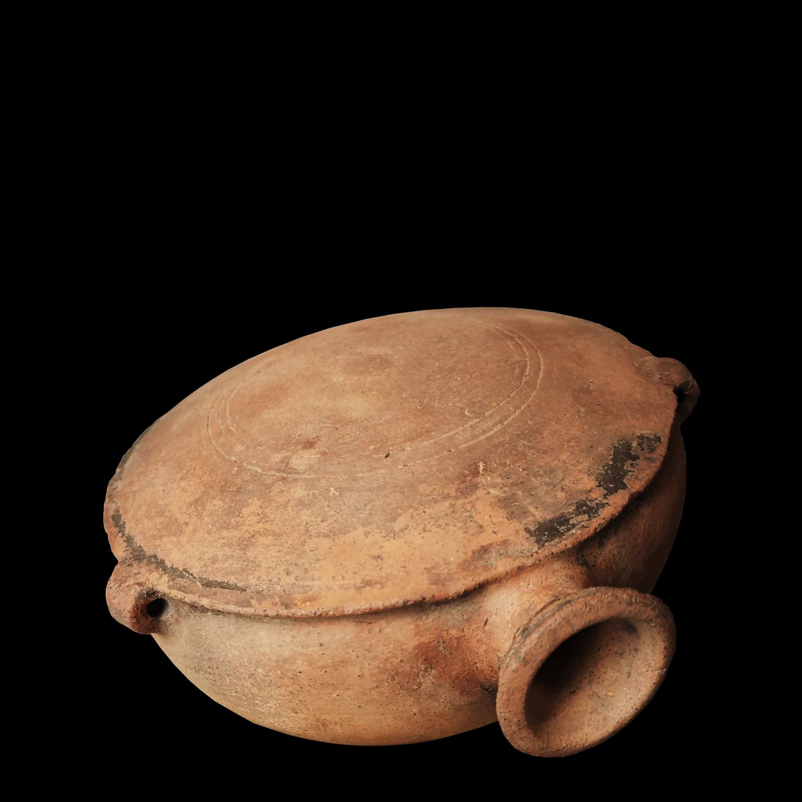 Carved Kashmiri terracotta pottery